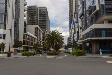 Residential and commercial Apartment building in inner suburb, Sydney NSW Australia