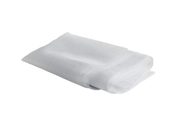 Naklejka premium Mosquito net fabric folded in a stack on a transparent background PNG