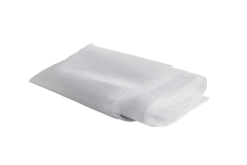 Mosquito net fabric folded in a stack on a transparent background PNG