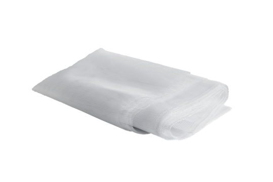 Mosquito net fabric folded in a stack on a transparent background PNG