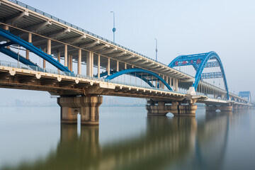 Hangzhou Fuxing Bridge on the Qiantang River.