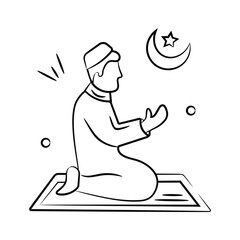 Well designed vector of praying in editable style, premium icon