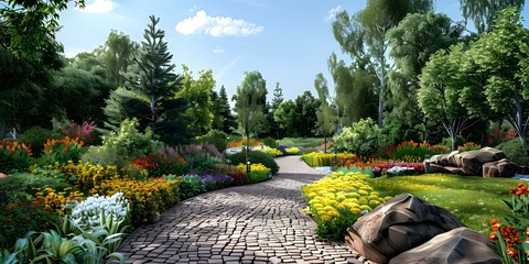 Garden landscape design renderings