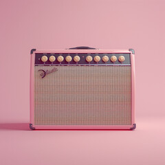Modern Guitar Amplifier with Pink Finish