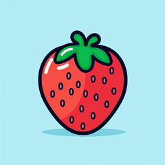 Strawberry_Modern_Line_Icon_Vector_Line_Art_CuteIcon_