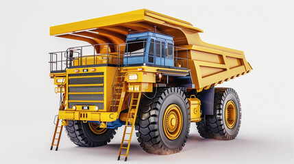 Large Yellow Dump Truck for Industrial Use