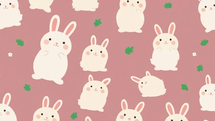 white rabbit with ribbon