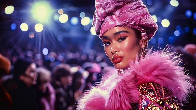 A fashion show model