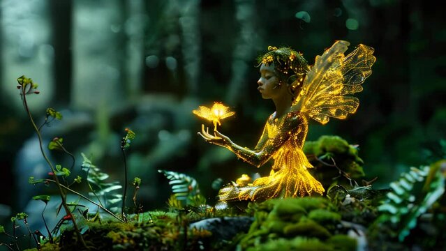 An enchanting forest fairy