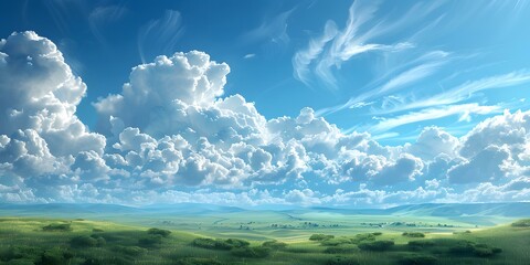 The sky over the prairie