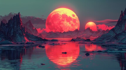 Design an artwork capturing 2000s digital art styles. Incorporate pixel art, early 3D graphics, and other digital motifs. Use a minimalist approach with simple shapes and a limited color palette to