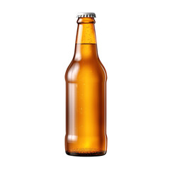 beer bottle isolated on white, png