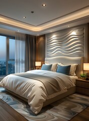Fototapeta premium Luxury hotel bedroom