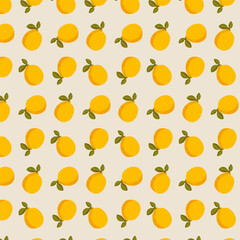 Seamless pattern with lemons. Perfect for wallpapers, web page backgrounds, surface textures, textile design, cover, farmers market. 