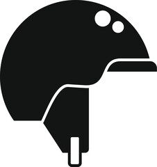 Simple, bold vector illustration of a motorcycle helmet, ideal for safety and sport designs