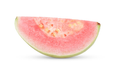 pink guava isolated on white background