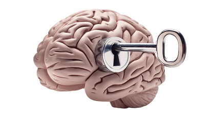 Cervello e chiave, psicologia e mente umana