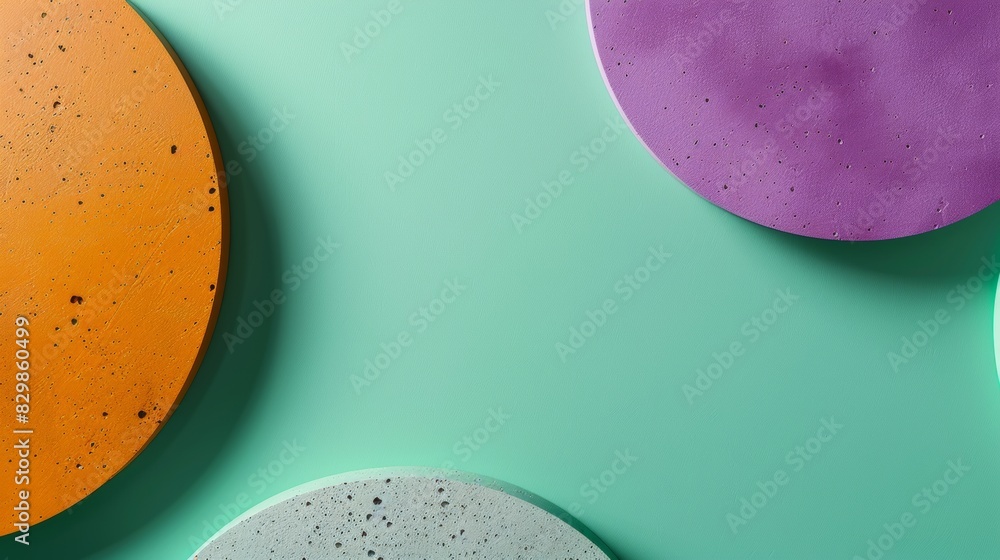 Poster minimalist geometric symbols on a neutral palette, modern design theme in clean setting