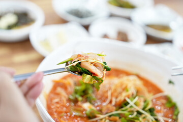 물회 한 젓가락