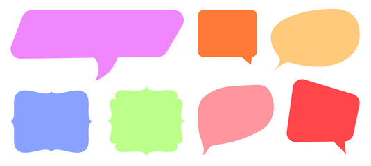 Colorful Assorted Speech Bubbles Collection