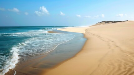 Dunes in Brazil. A stunning green oasis. Nature and travel concept.