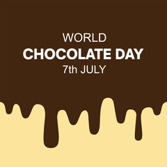 Vector illustration on World Chocolate Day. 7th July.