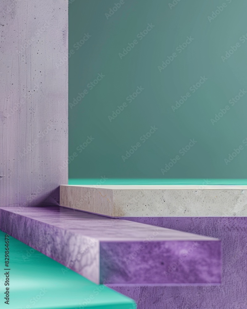 Aufkleber Serene Abstract Design in Soft Natural Lighting: Minimalist Composition with Soft Neutral Tones and Simple Shapes
