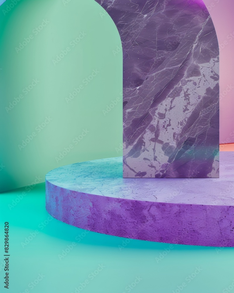 Aufkleber Abstract Minimalist Design with Soft Natural Lighting and Neutral Tones in a Serene Setting