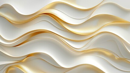 Fototapeta premium Abstract white and gold fragment of colorful background, wallpaper. Modern art