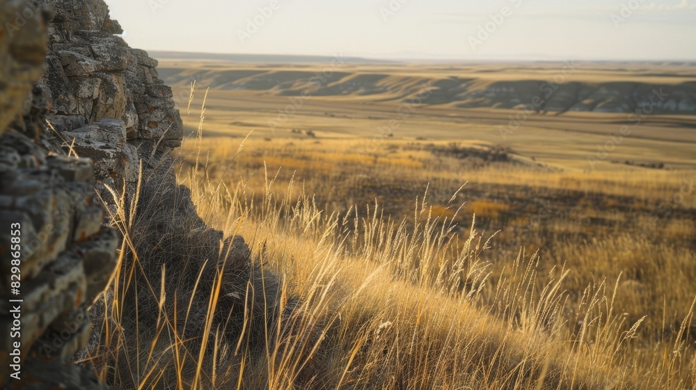 Poster the rustling sound of wind through tall grasses as it makes its way through the valleys and ridges o