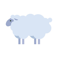 Sheep vector illustration. Simple and minimalistic ram icon