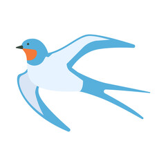Swallow bird vector illustration. Simple and minimalistic swallow icon