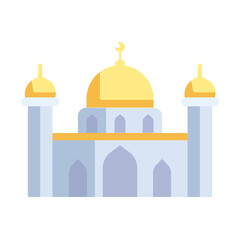 Mosque vector illustration. Simple and minimalistic mosque icon