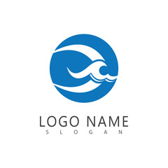 Wave logo vector template and symbol