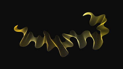 Abstract backdrop with luxury golden waves