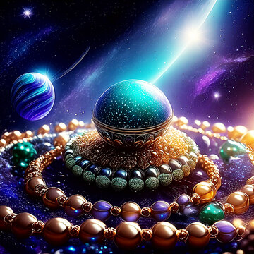 행성으로 만들어진 구슬자수