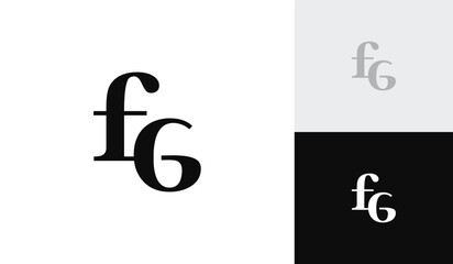 Letter FG initial monogram logo design