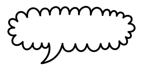 Black cloud speech bubble outline