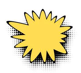 Yellow Pop Art Burst Effect