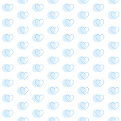 Мodern seamless pattern with hearts and circles