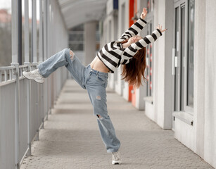 Beautiful Young Teenage Girl Poses Elegantly