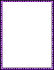 Purple worksheet border fit for 8.5x11 inch transparency 