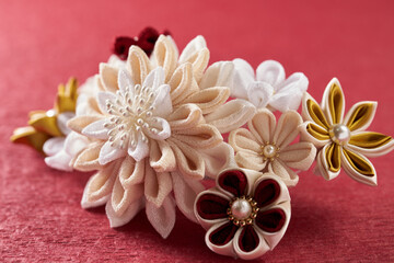 つまみ細工のアクセサリー