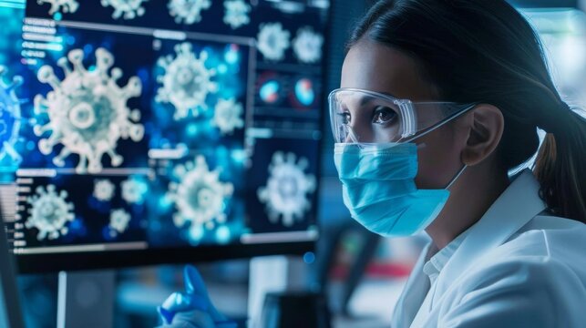 Epidemiologist modeling disease outbreaks to understand spread patterns and control measures