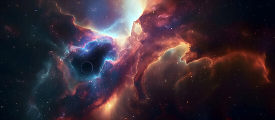 Nebula cloud, galaxy in space