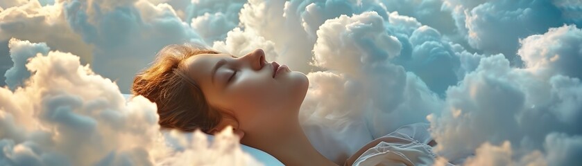 Serene Slumber Adrift in Heavenly Clouds
