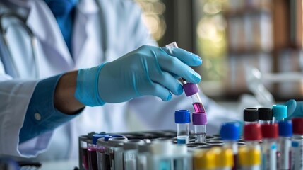 Clinical trial coordinator enrolling patients in a study to test a new cancer therapy