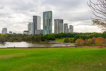 Obraz premium Residential and commercial Apartment building in inner suburb, Sydney NSW Australia