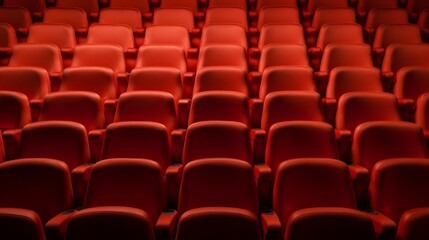 Fototapeta premium red seats in the cinema