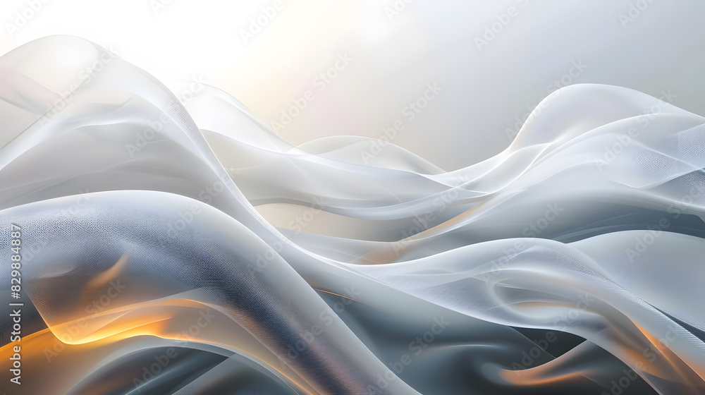 Poster abstract wave shapes abstract background. generative ai.